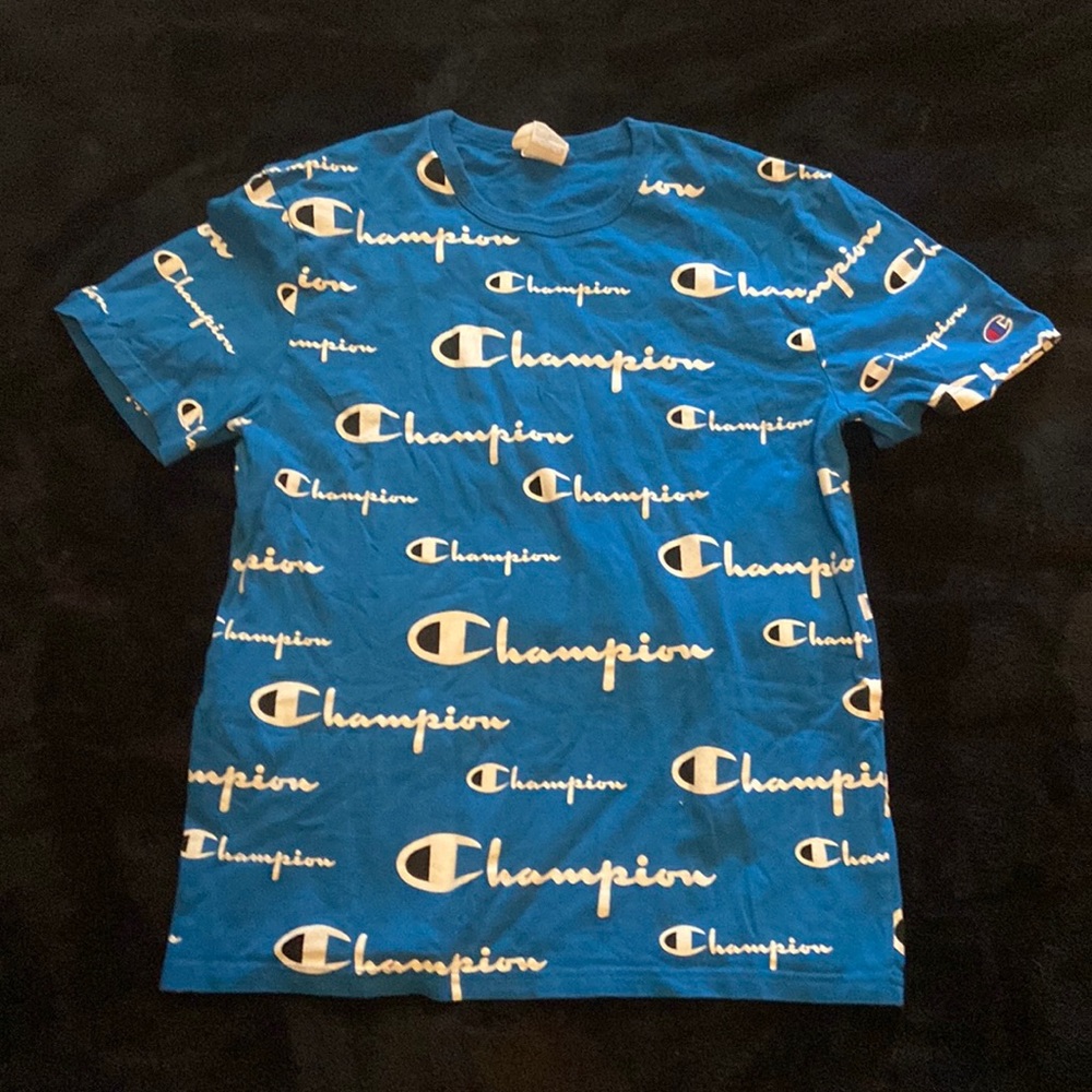 Champion all over script t shirt